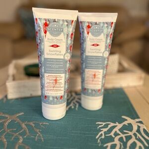 Set of 2 Brand New Scentsy Swirling Snowflakes Body Cream